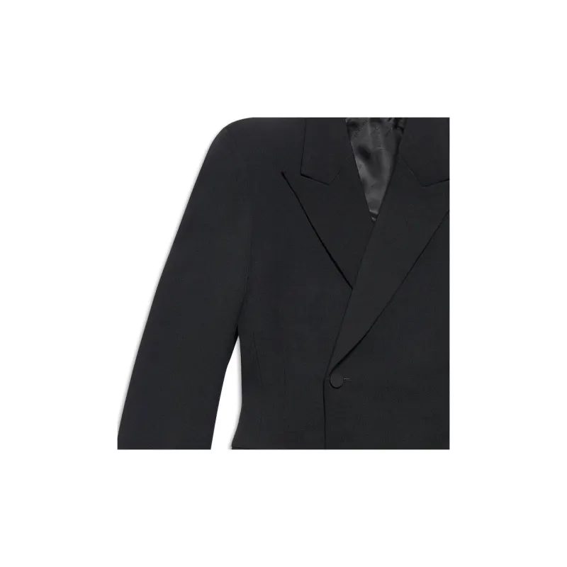 Balenciaga Round-Shoulder Buttoned Blazer-2