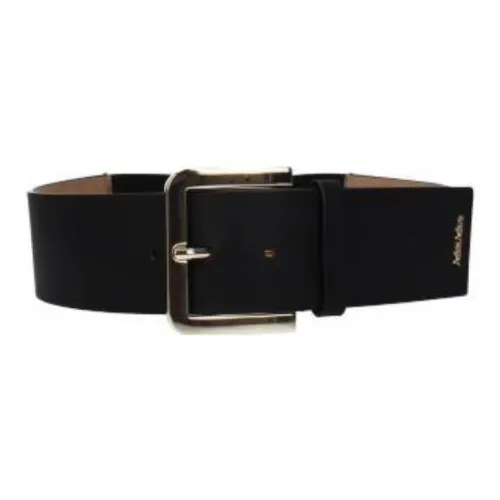 MaxMara Leather Leather Belts Women's Black Width 5cm