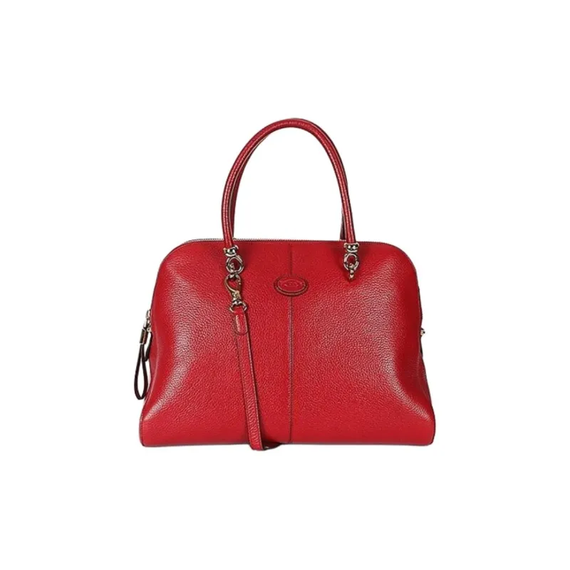 TOD'S Natural Leather Shoulder Bag, Crossbody Bag, Handbag Medium Size Women's Red-0