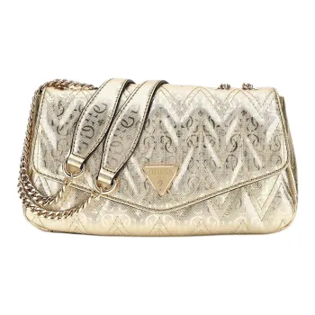 GUESS Polyurethane Shoulder Bag, Crossbody Bag Regular Women's Gold