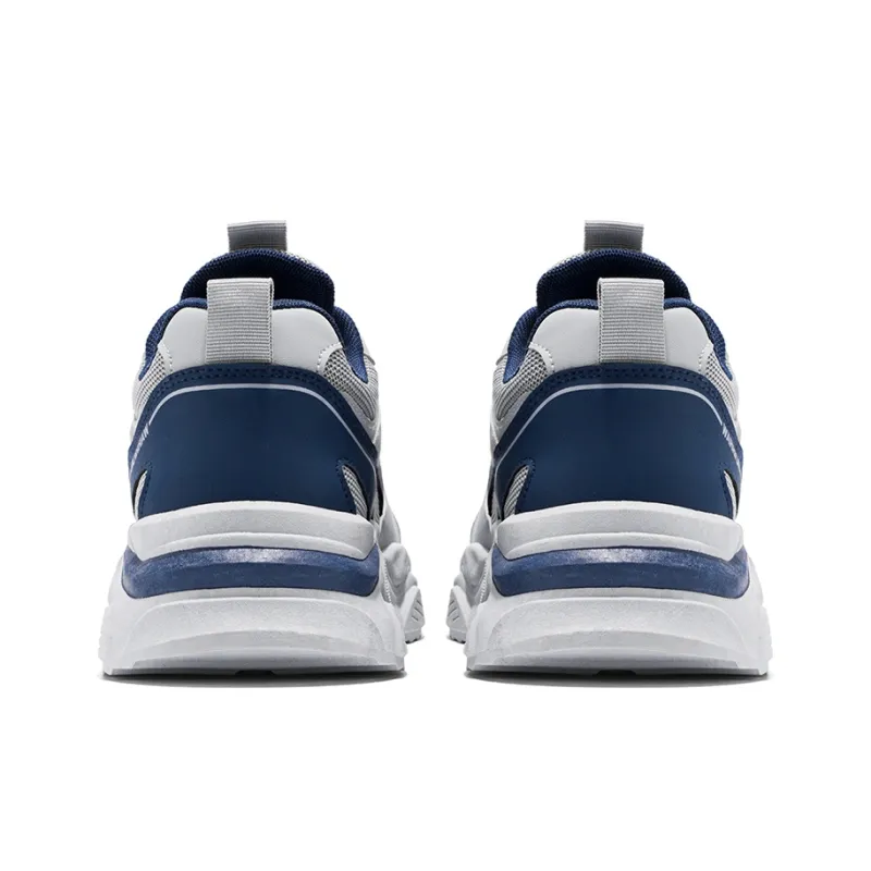 Warrior Wear resistant, Lightweight, Breathable, And Non slip. Low Top Chunky Sneakers Men's Gray Blue-3