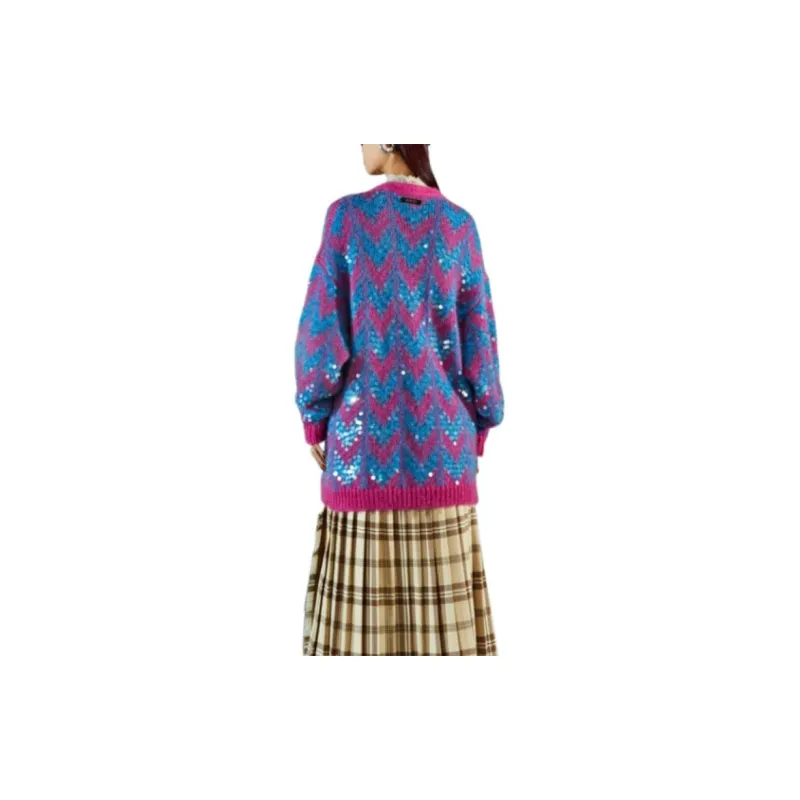 GUCCI Button Up Sequinned Cardigan-3