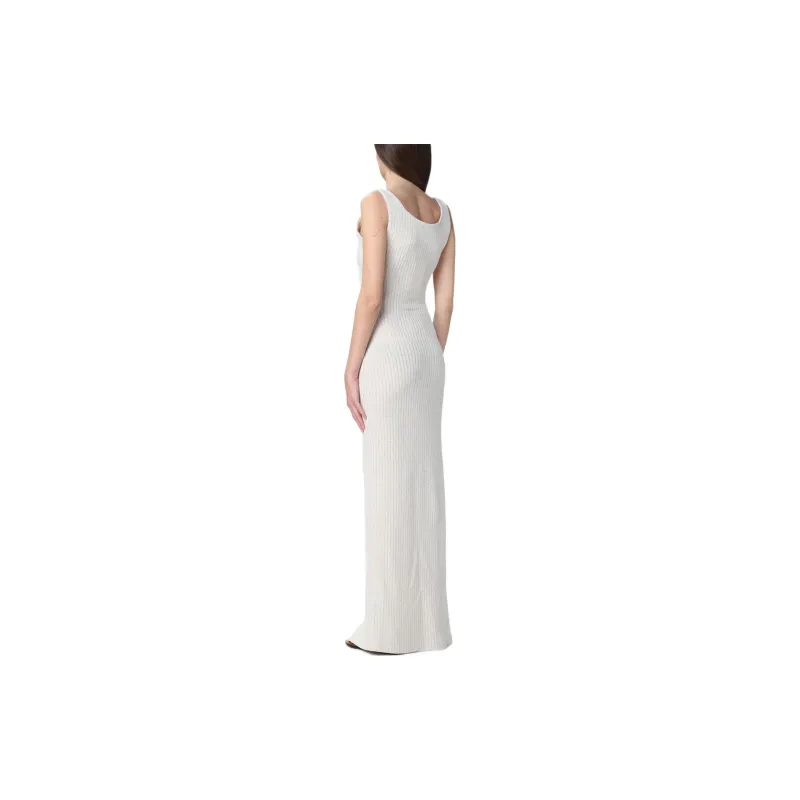 BALMAIN Sleeveless Dresses Women's Beige-2