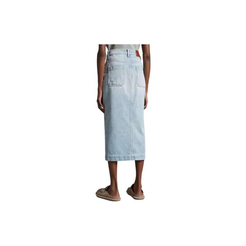 Moncler Button up Denim Midi Skirt-2