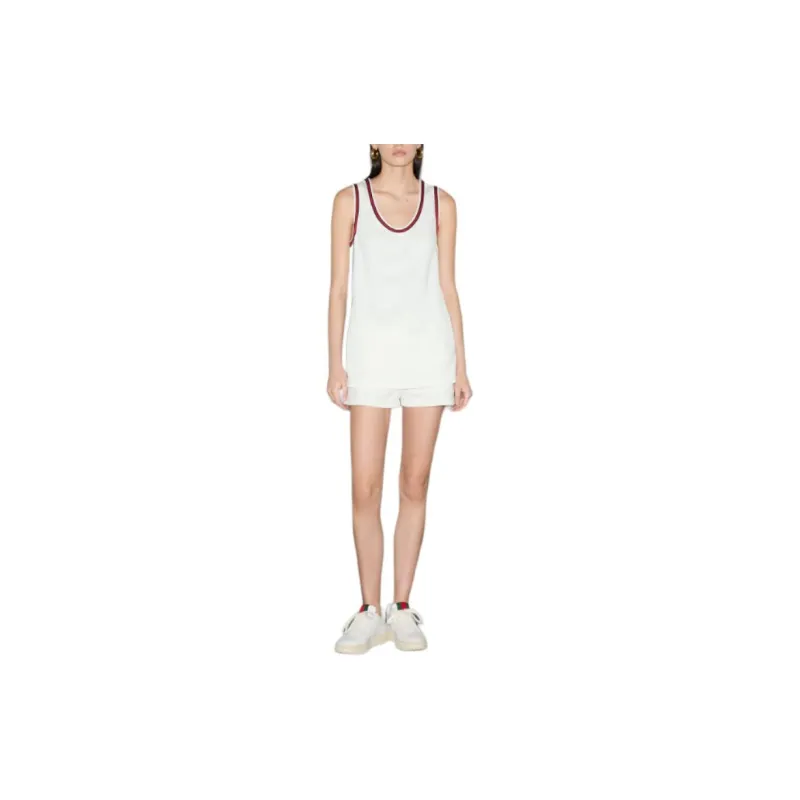 GUCCI Lido Tank Tops Women's White-1