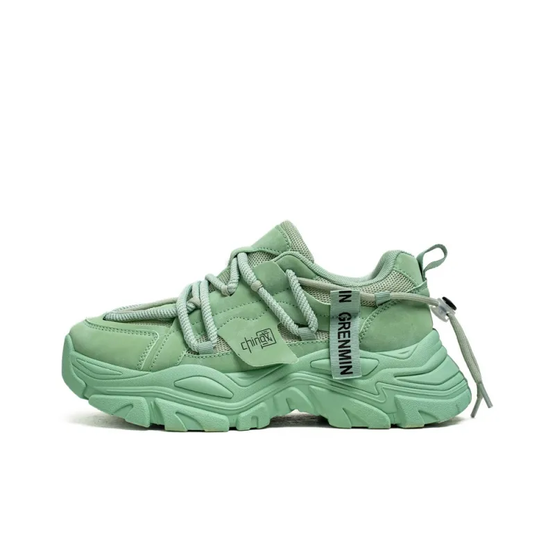 Wooden Rabbit Cushioned Slip-Resistant Waterproof And Breathable Height Increasing Low-Top Chunky Sneakers Men's-10