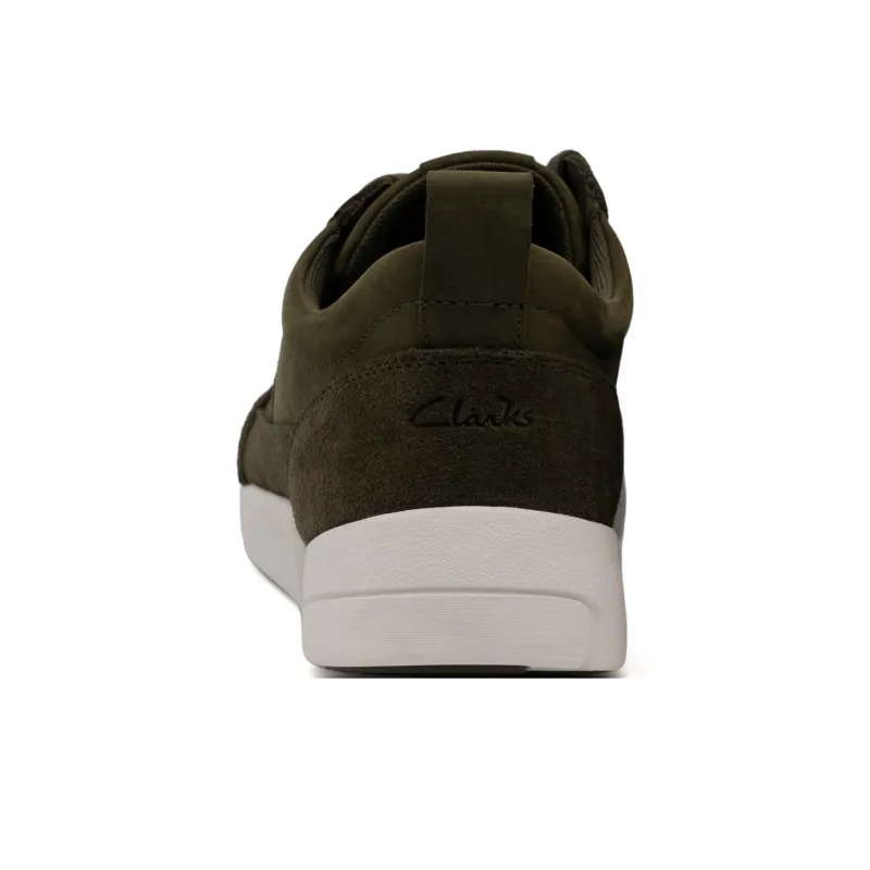 Clarks Trigenic Low Top Casual Shoes Men's Olive Green-3