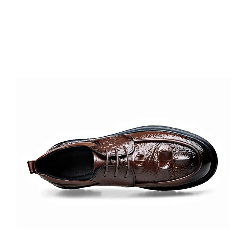 EGCHI Men's Casual Shoes Men Low Top Black/Brown-10