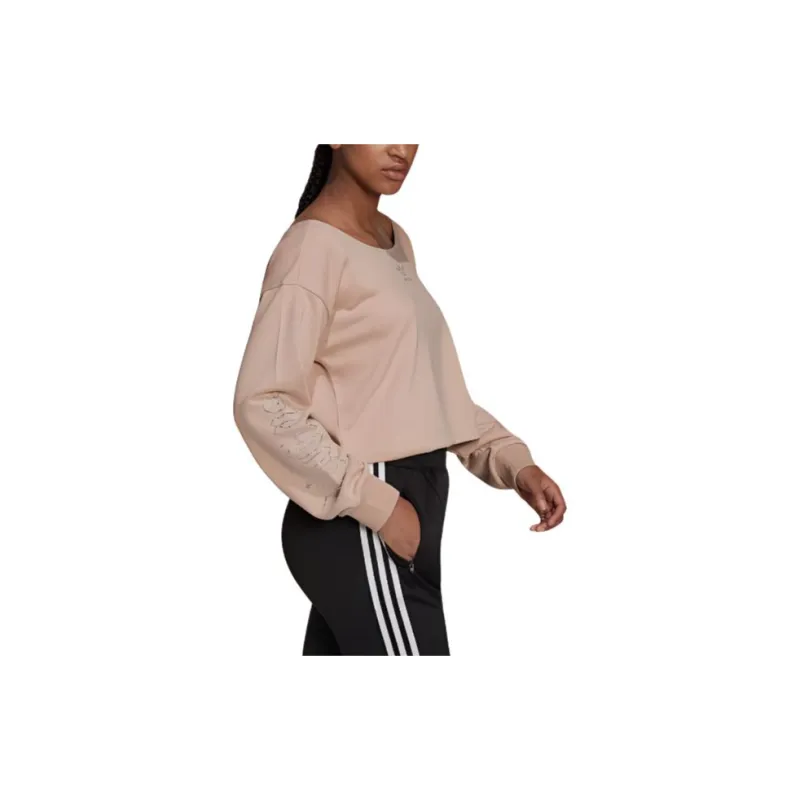 Adidas Sweatshirt Women's Gray Pink-2