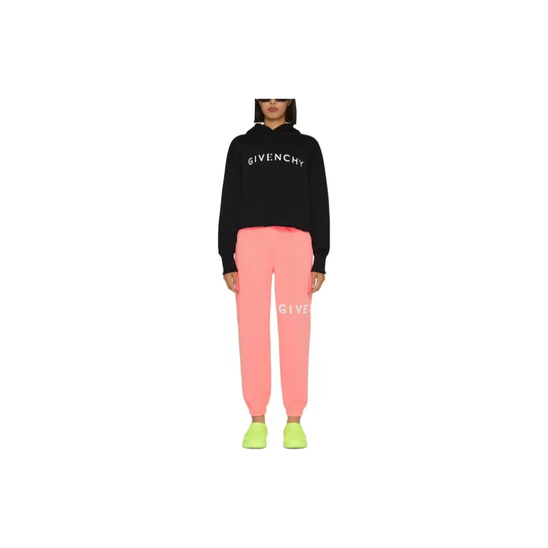 Givenchy Archetype Oversized Cropped Hoodie 'Black'-1