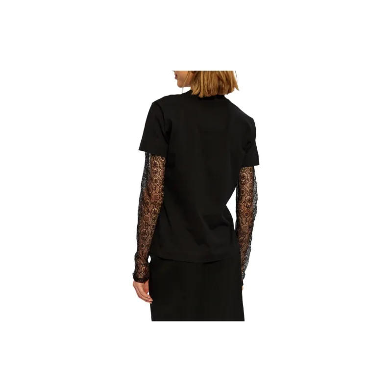 Givenchy Lace Sleeves Crewneck T Shirt-2