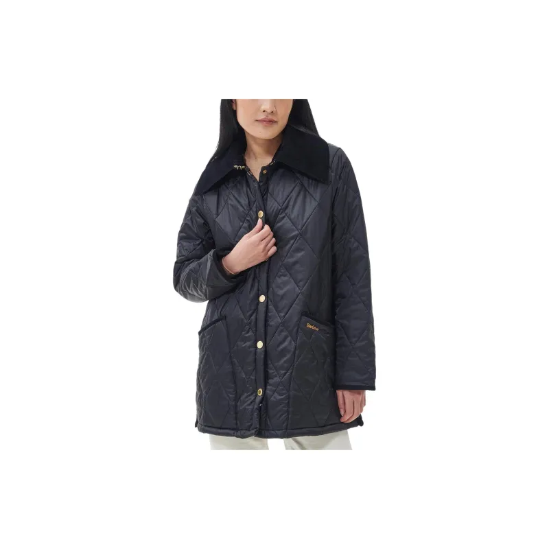 BARBOUR Modern Liddesdale Quilt Jackets Coats Women's Dark Blue-3