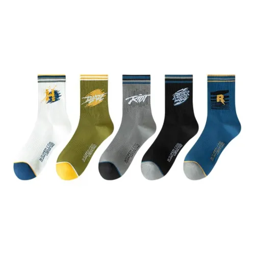 ROBINHOOD Mid Calf Socks Men's 5 Pack