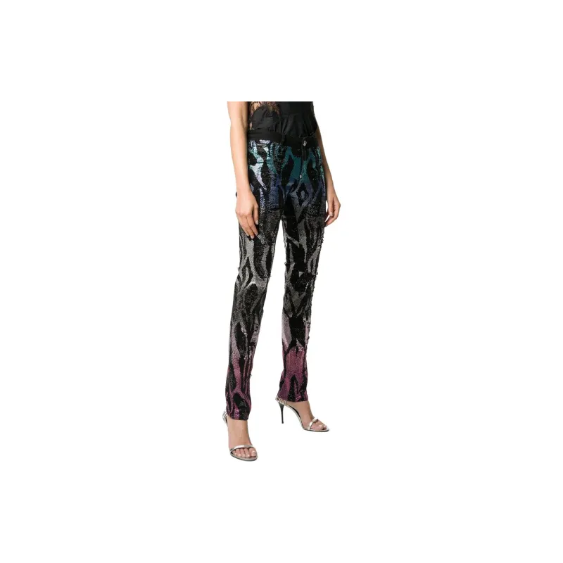PHILIPP PLEIN Embellished Zebra Pattern Jeggings-3