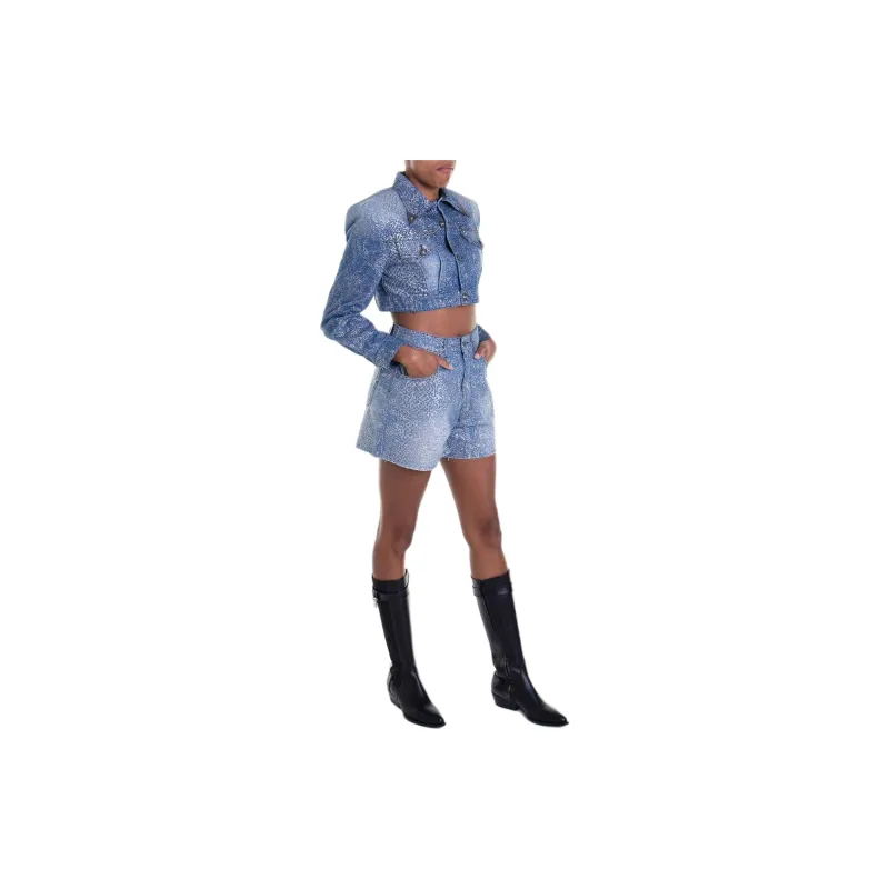 VERSACE JEANS COUTURE Animalier Motif Cropped Jacket-3