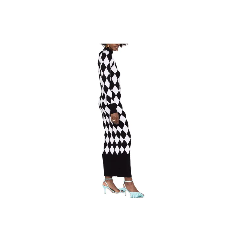 CASABLANCA Harlequin-pattern Wool Dress-2