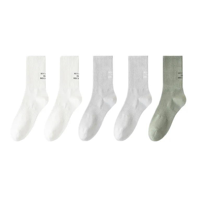 Lan Miao Mid Calf Socks Unisex 5 Pack-3