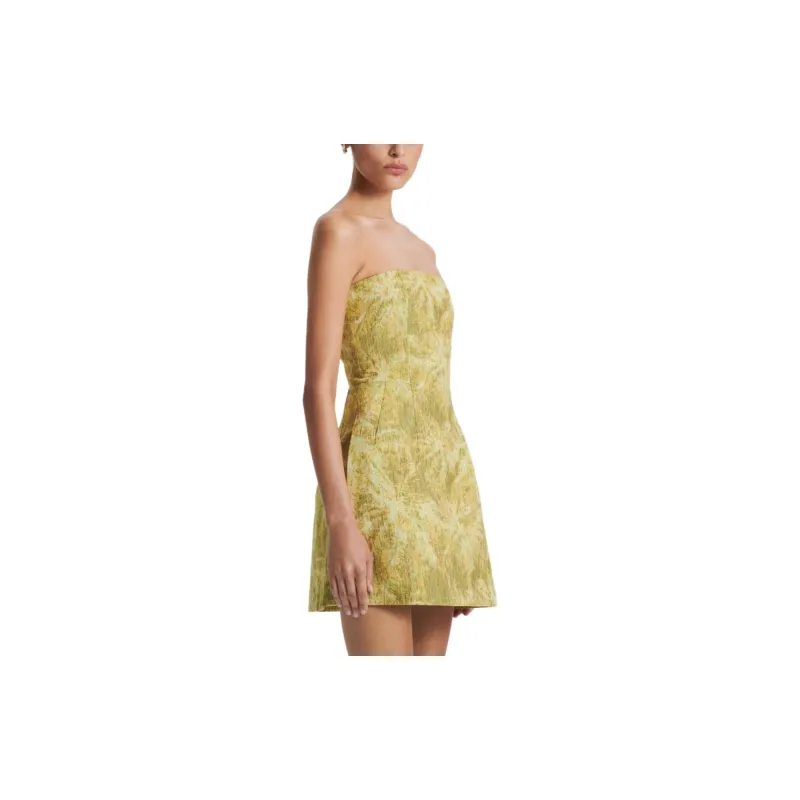 SCANLAN THEODORE Tinsel Linen Dress Sleeveless Dress Women's Lime/Lime Green-3