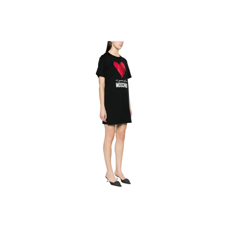 MOSCHINO 40 Years Of Love Crewneck Dress-3