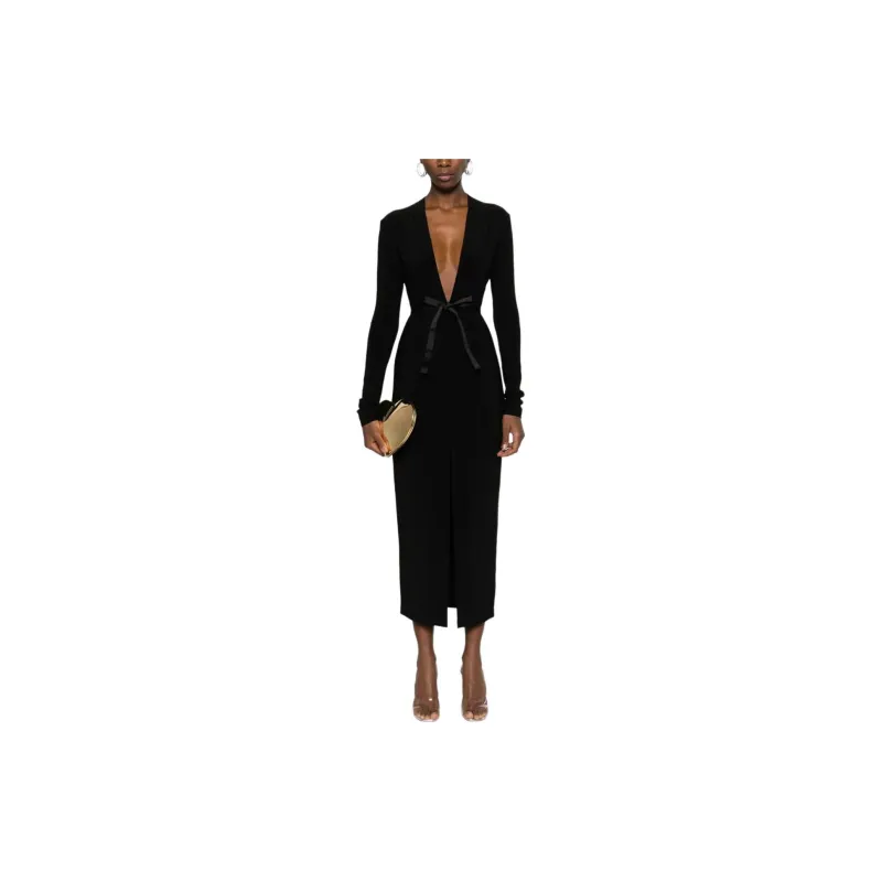 NORMA KAMALI Long Sleeved Dress Women's Black-1