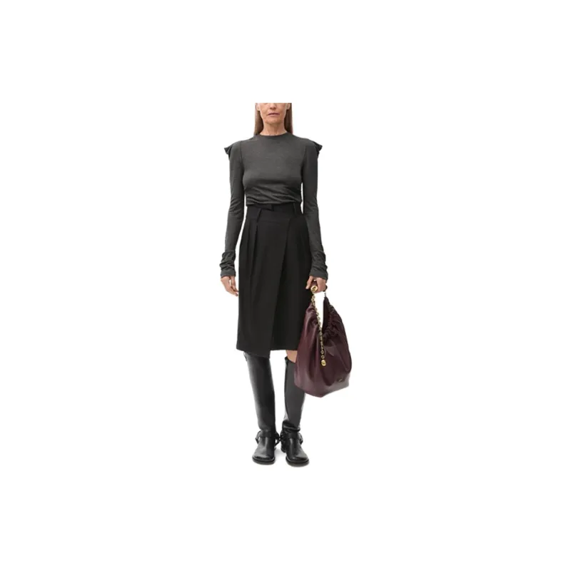 LOEWE Asymmetric High Waisted Wrap Skirt-1