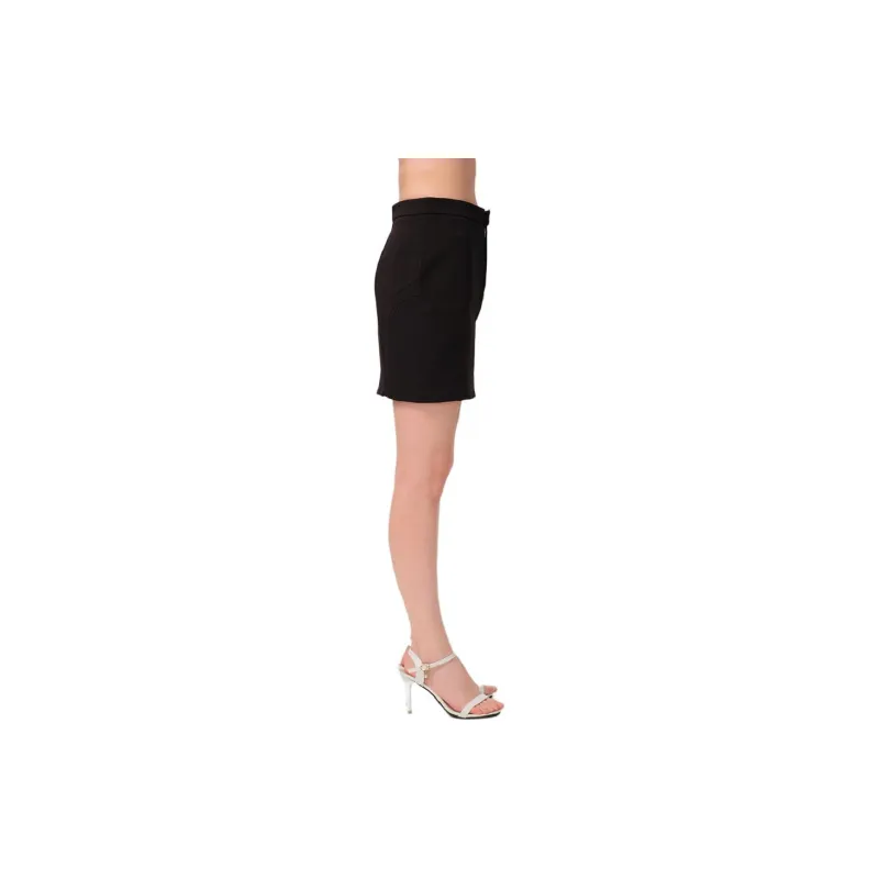 Blood Glitter Casual Short Skirts Women's Black-3