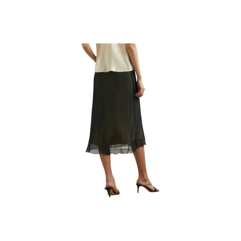 VINCE Casual Long Skirts Women's Black-2