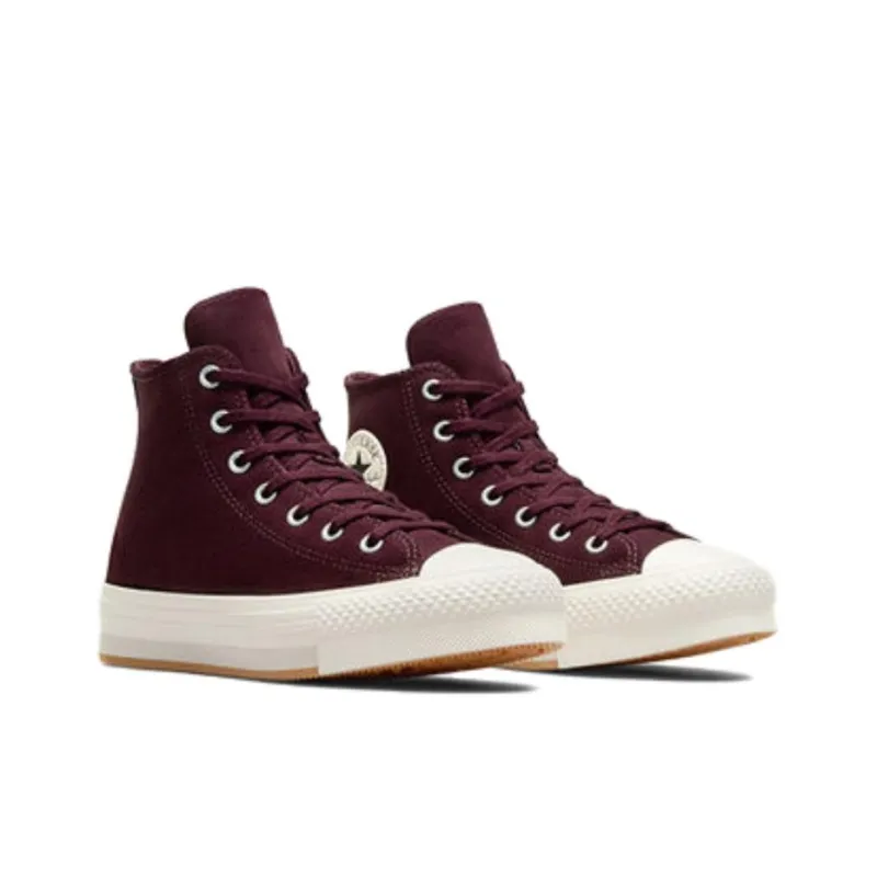 Converse Chuck Taylor All Star Anti Slip Wear Resistant High Top Canvas Shoes Women's Burgundy-2