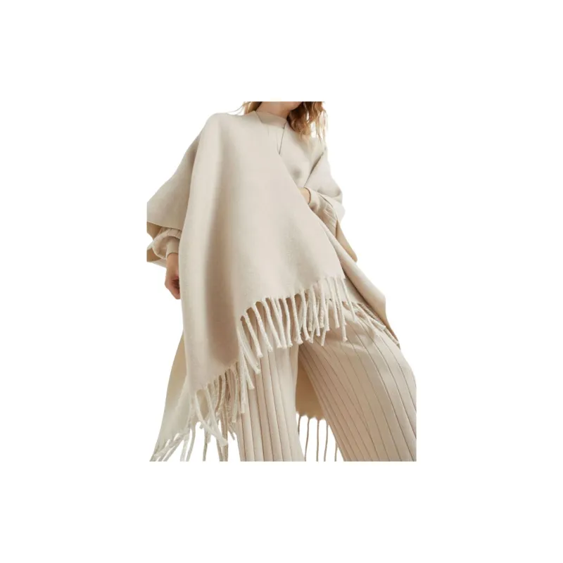 Brunello Cucinelli Fringed Edge Knitted Cape-4