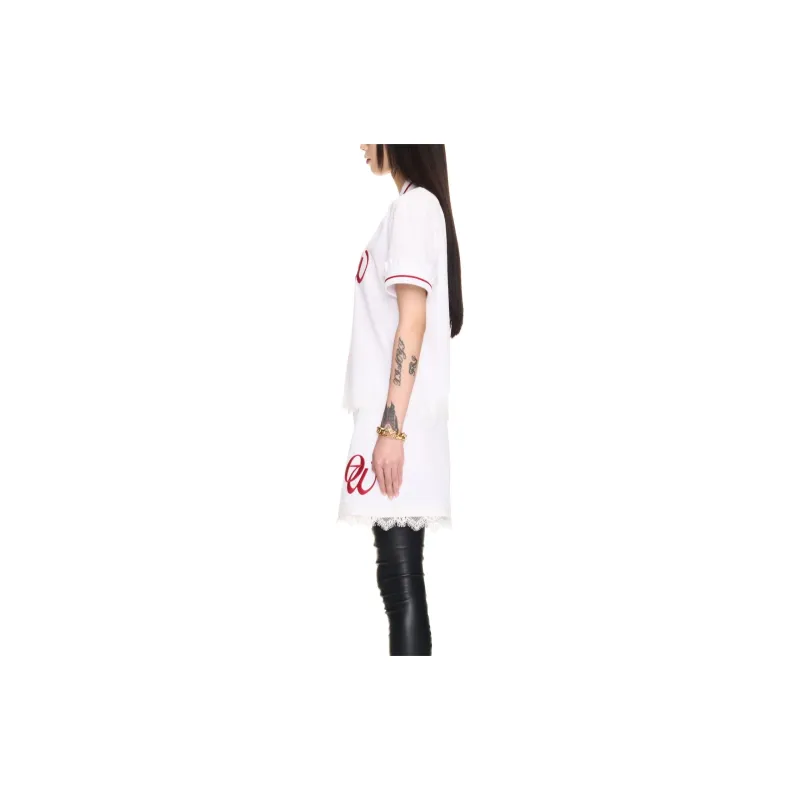 OFF WHITE Lace detailing Baseball Shirt-3