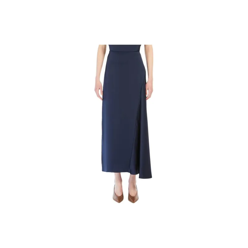 WEEKEND MaxMara Aia Satin Slide Slit Skirt-2