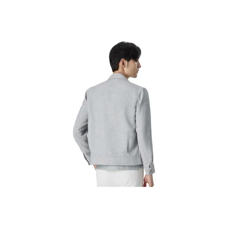 ZIOZIA Jackets Coats Men's Light Gray-1