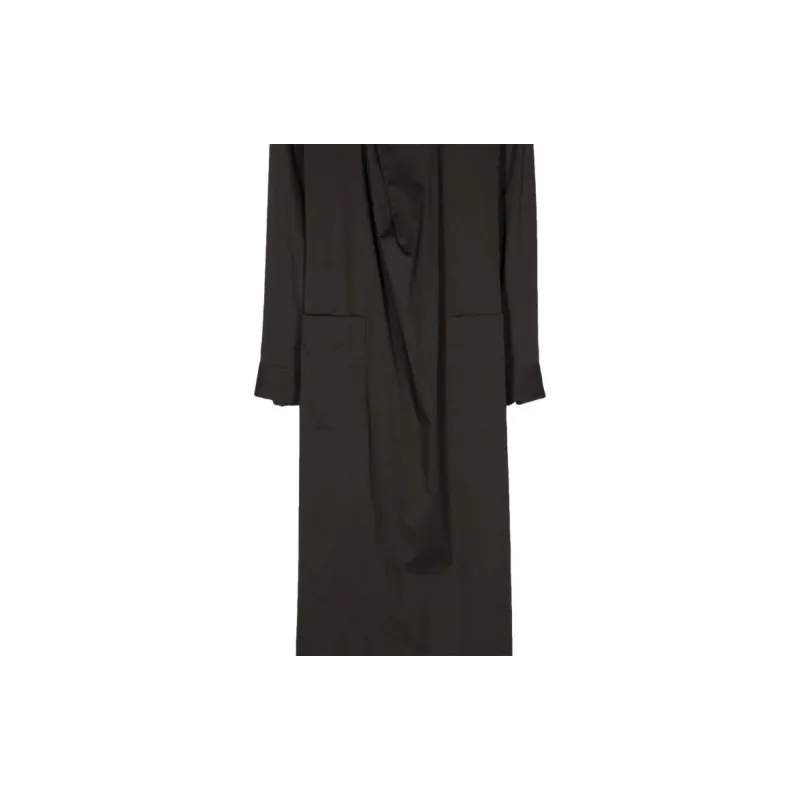 ISSEY MIYAKE Band collar Midi Shirt Dress-2