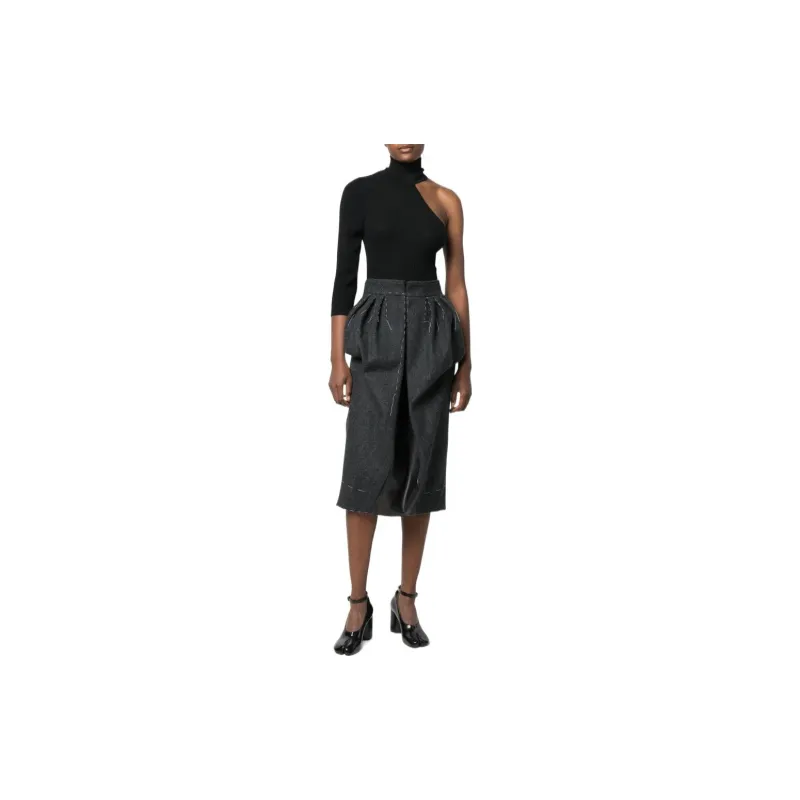 Maison Margiela High Waisted Puffed Midi Skirt-1