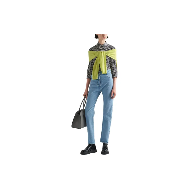 PRADA SS24 Cashmere Sweater Women's Lime Green-2