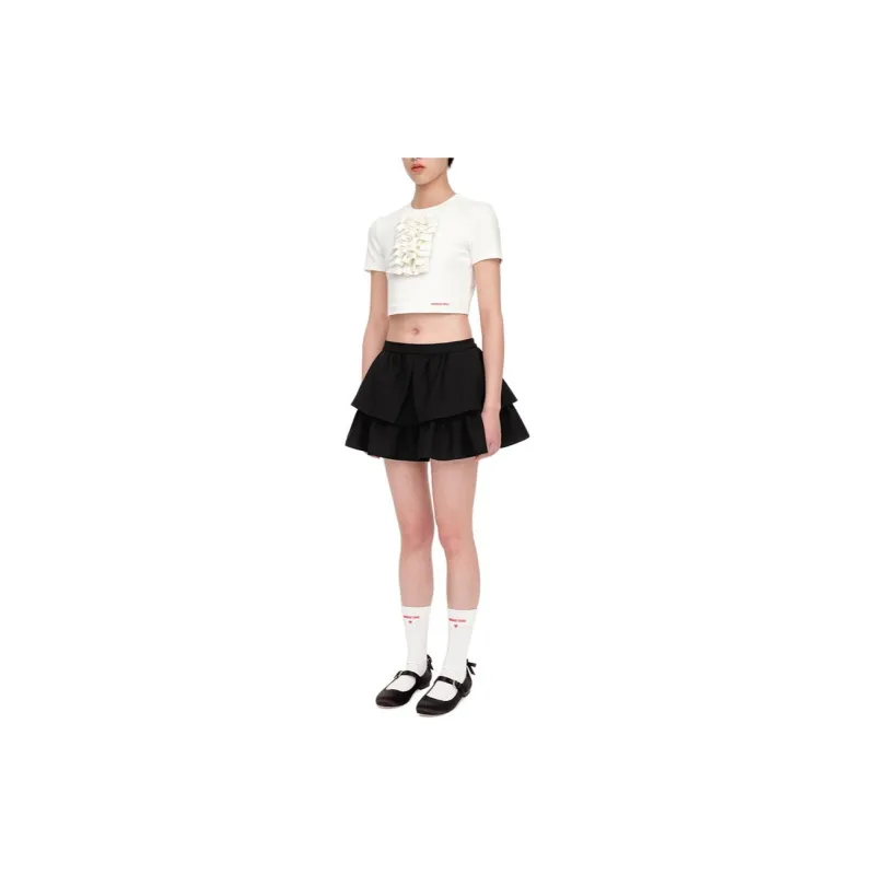 SHUSHUTONG T Shirt Women's White-1