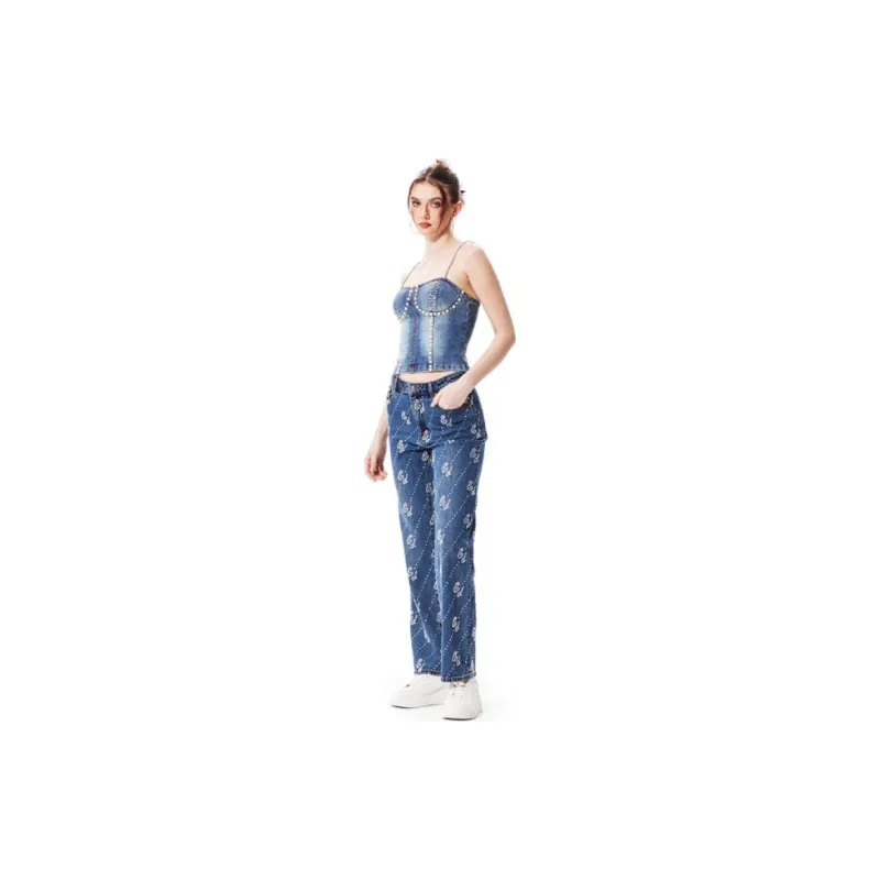 Ed Hardy FW24 Tank Tops Women's Indigo-4