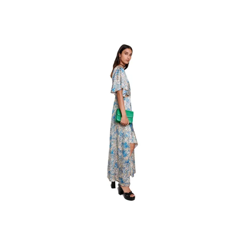Maje Short Sleeved Dresses Women's Blue-1