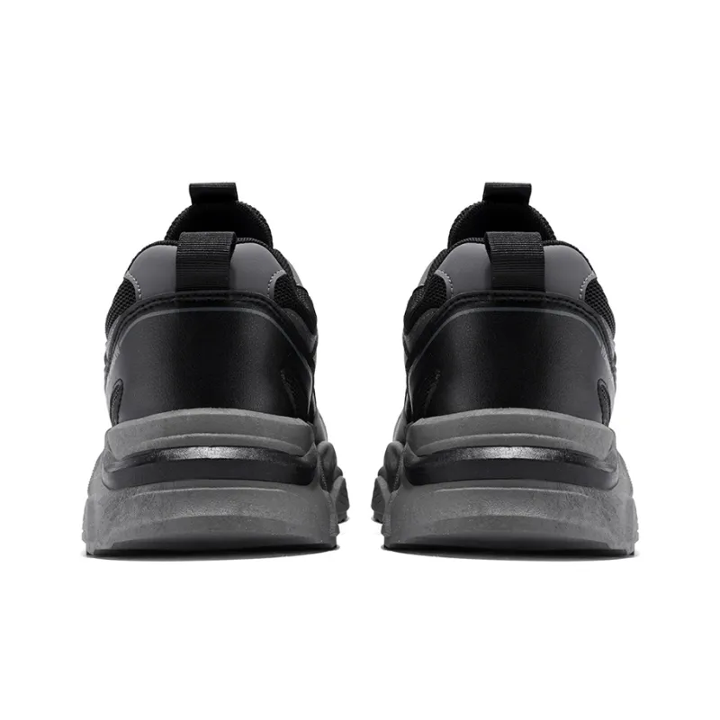 Warrior Wear resistant, Lightweight, Breathable, And Non slip. Low Top Chunky Sneakers Men's Dark Gray Black-3