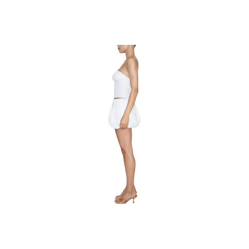 Khy SS24 DROP 007 Poplin Tube Top Strapless Top Women's White/White-5