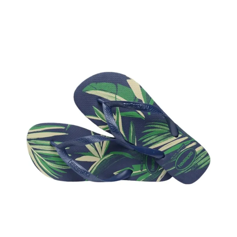 Havaianas Rubber Sole Abrasion Resistant Flip Flops Unisex Dark Blue-5