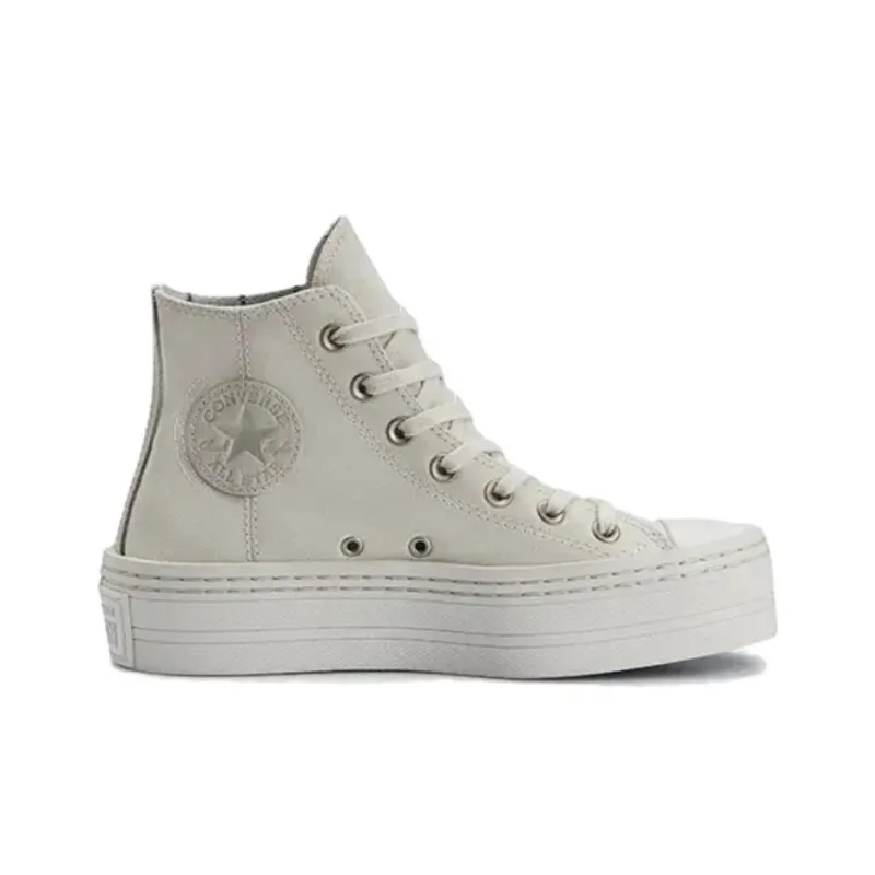 Converse Chuck Taylor All Star Anti-Slip Wear-Resistant High-Top Canvas Shoes Women's Beige Gold-1