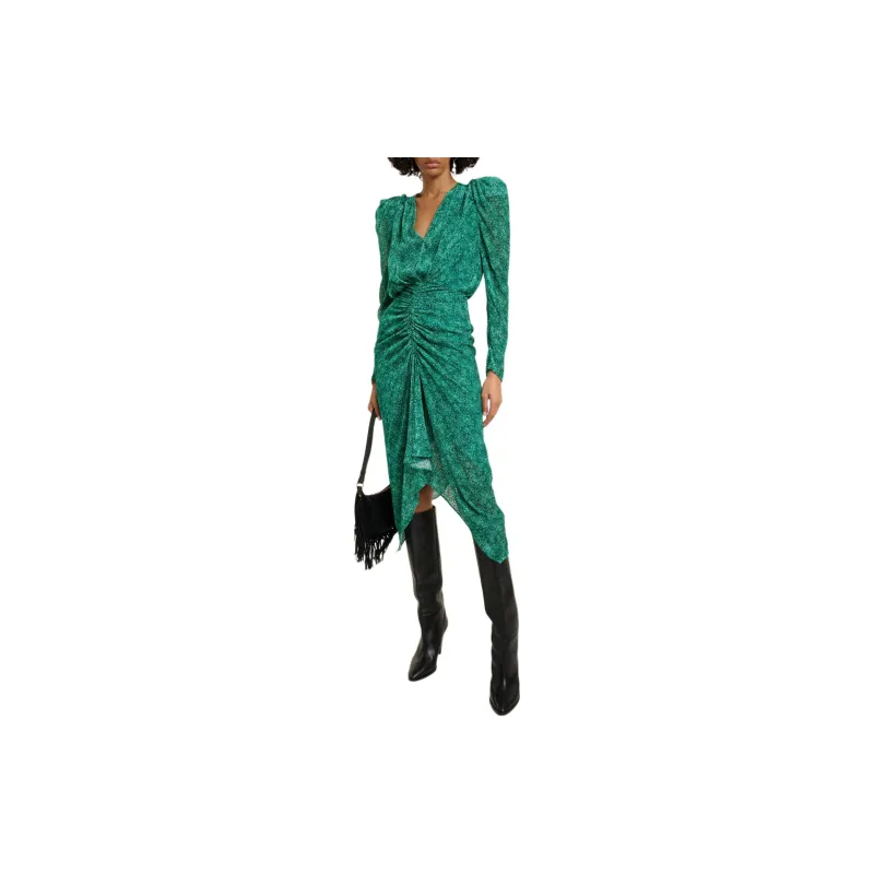 ISABEL MARANT Long-Sleeved Dresses Women's Emerald Green-1