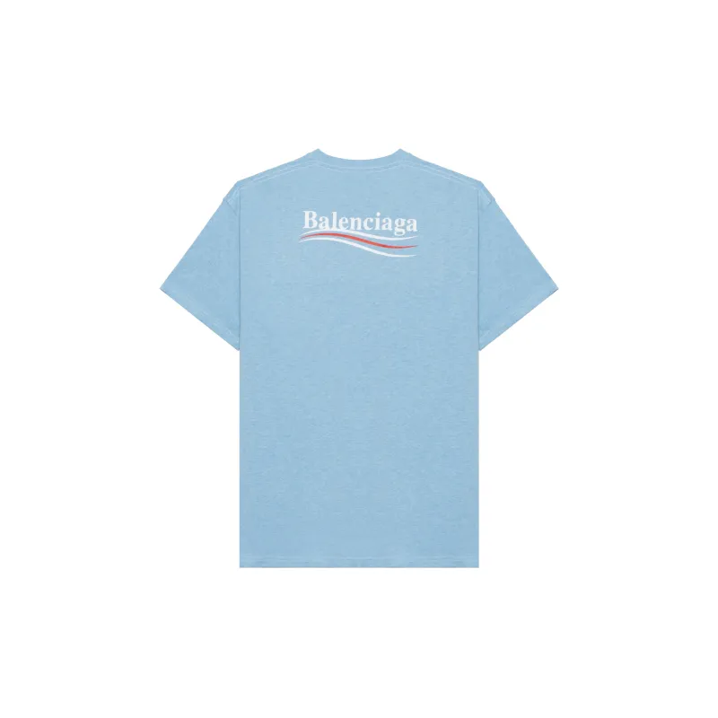 Balenciaga T Shirt Men's Carolina Blue-1