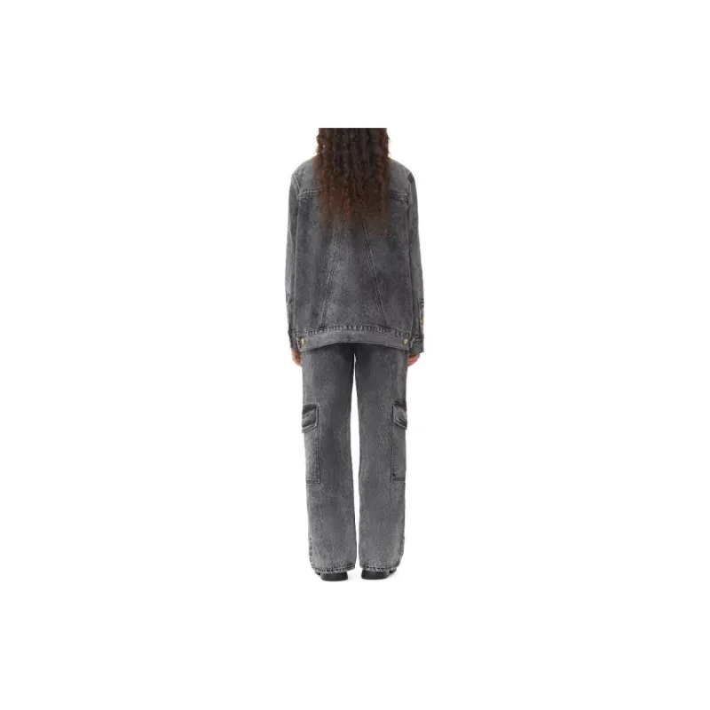 GANNI Buttoned Denim Jacket-2