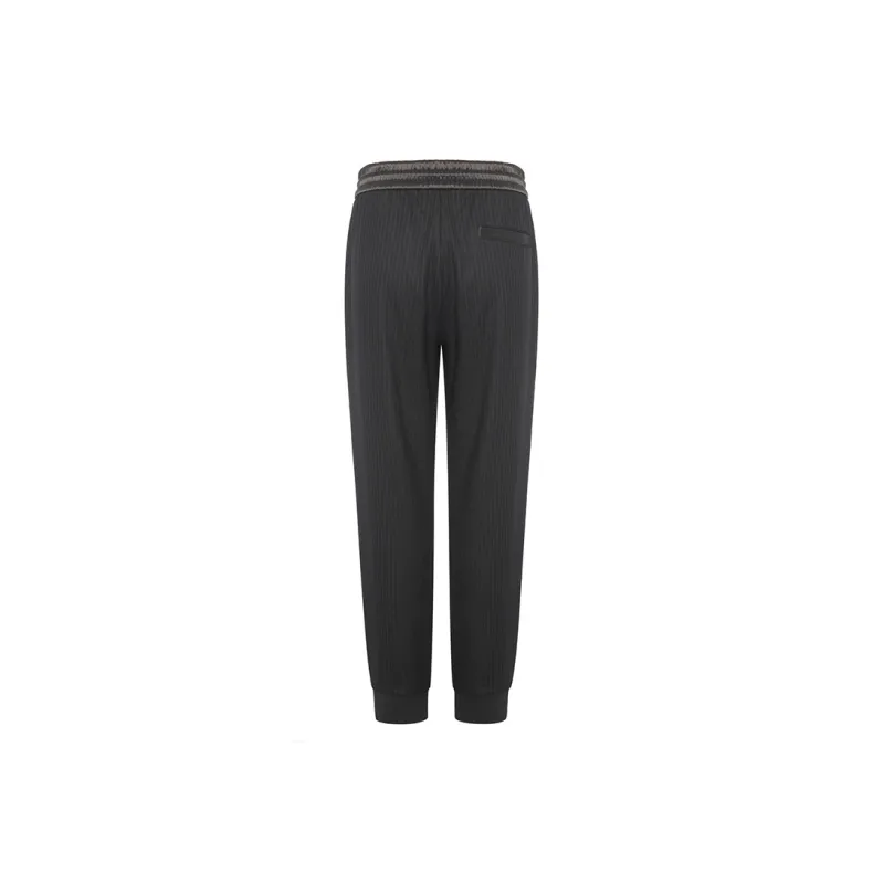 DIDIBOY Casual Pants Men's Black Stripes-1