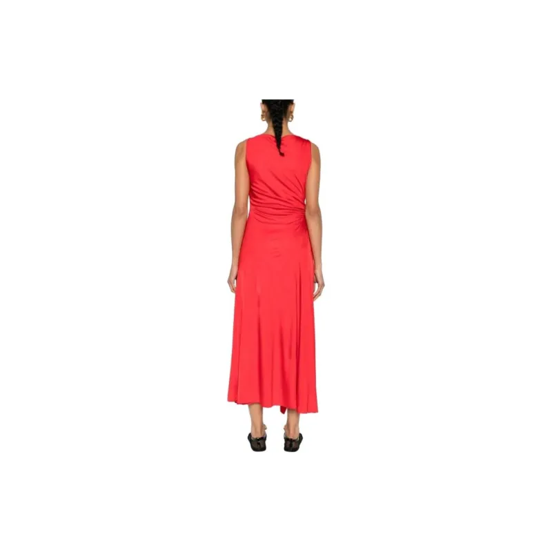Lanvin Ruched Detailed Sleeveless Midi Dress-2