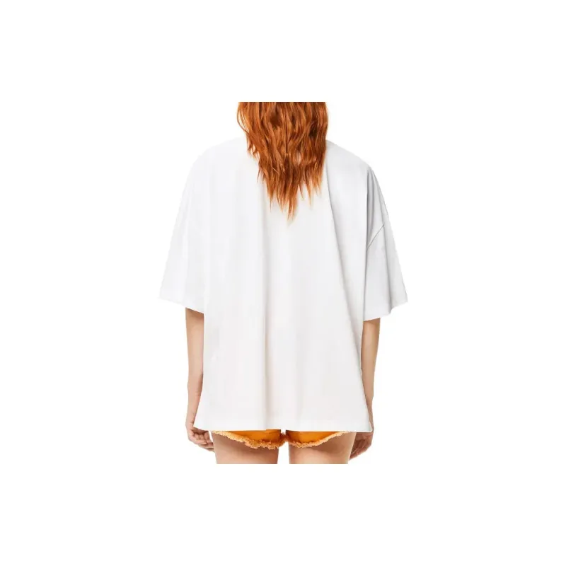 LOEWE Paula's Ibiza 2022 Drop Shoulder Sleeve T Shirt Women's White-3