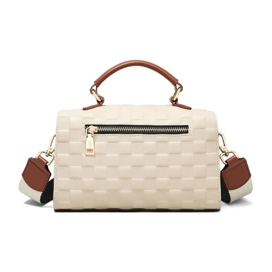 MILLIE'S Cow Leather Shoulder Bag, Crossbody Bag, Handbag Regular Women's Ecru-4