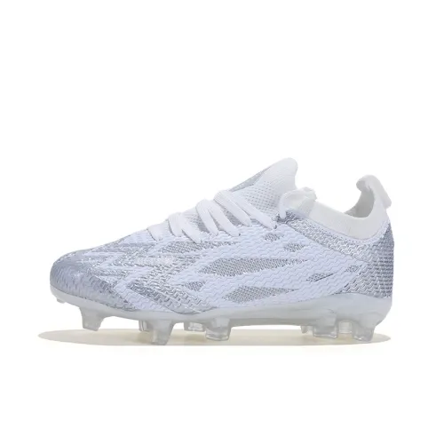 Jifffly Soccer Shoes Unisex Low-Top White